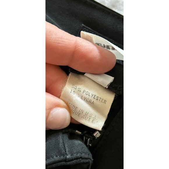 THEORY For Bergdorf Goodman Black Pants Strait Cut Front Pockets Size 4 - Picture 7 of 8